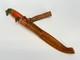 Vintage Double Iisakki J&auml;rvenp&auml;&auml; Horsehead Puukko Knife Set withGalalite Handles