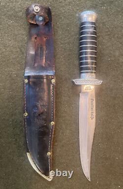 Vintage EDGE BRAND Solingen GERMANY Steel FRONTIER KNIFE withHolster 433