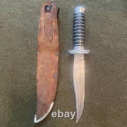 Vintage EDGE BRAND Solingen GERMANY Steel FRONTIER KNIFE withHolster 433