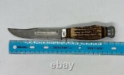 Vintage Edge Brand Solingen Germany Model 457 Stag Handle Hunting Knife Rare T1