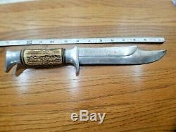 Vintage Edge Mark stag handle, Bowie knife 8 Blade, Solingen Germany