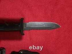 Vintage Explorer Wilderness survival fixed blade knife #21-049 with Leather Sheath