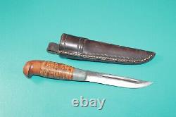 Vintage Finnish Puukko Suomi Hunting Knife Dagger Dirk Finland + Sheath W