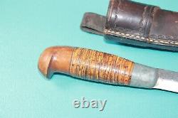 Vintage Finnish Puukko Suomi Hunting Knife Dagger Dirk Finland + Sheath W