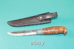Vintage Finnish Puukko Suomi Hunting Knife Dagger Dirk Finland + Sheath W