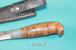 Vintage Finnish Puukko Suomi Hunting Knife Dagger Dirk Finland + Sheath W