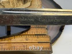 Vintage Finnish Signed Puck Knife with Original Sheath Birch Handle-2100.26