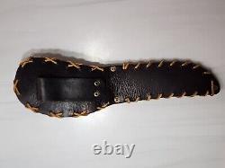 Vintage Fixed Blade Hunting Knife & Case, by MORK, c 1980'S, Free Shipping