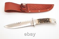 Vintage Frost Cutlery Tak Fukuta Seki Japan Stag Fixed Survival Hunting Knife Vintage Frost Cutlery Tak Fukuta Seki Japan Stag Fixed Survival Hunting Knife