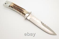 Vintage Frost Cutlery Tak Fukuta Seki Japan Stag Fixed Survival Hunting Knife