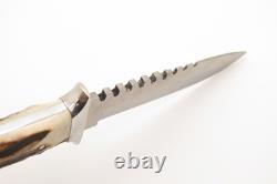 Vintage Frost Cutlery Tak Fukuta Seki Japan Stag Fixed Survival Hunting Knife