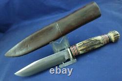 Vintage George Wostenholm & Son Knife with Tube Sheath