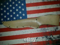 Vintage Gerber 525 Hunting Knife With Sheath 5 1/4 Blade 10 Long