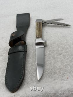 Vintage German GML Multi Use Hunting Fixed Blade / Folding Blade Sheath Knife