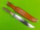 Vintage German Germany Solingen Alamo Bowie Large Hunting Knife with Sheath