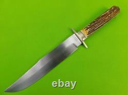 Vintage German Germany Solingen Alamo Bowie Large Hunting Knife with Sheath