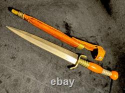 Vintage German Germany Solingen Stiletto Boot Engraved Hunting Knife With Sheath