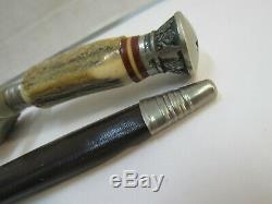 Vintage German Hirschfanger Hunting Knife Dagger Post WW2 with Scabbard
