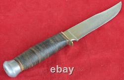 Vintage German Hunting Knife + Leather Sheath Set Rare