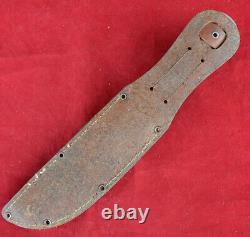 Vintage German Hunting Knife + Leather Sheath Set Rare