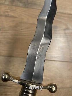 Vintage Germany Solingen Stag Kris Blade Hunting Knife withCoin Pommel Rare