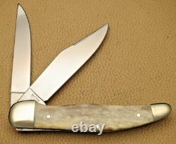 Vintage HEN & ROOSTER Solingen Yukon Folding Hunter Knife Bone Handles Mint