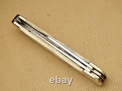 Vintage HEN & ROOSTER Solingen Yukon Folding Hunter Knife Bone Handles Mint