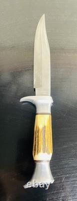 Vintage HOFFRITZ SOLINGEN GERMANY ORIGINAL BOWIE Knife Stag Handle