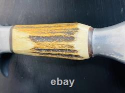 Vintage HOFFRITZ SOLINGEN GERMANY ORIGINAL BOWIE Knife Stag Handle