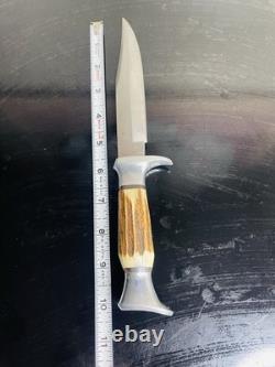 Vintage HOFFRITZ SOLINGEN GERMANY ORIGINAL BOWIE Knife Stag Handle