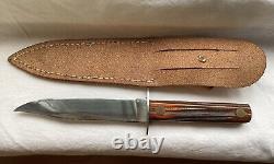 Vintage Hammer Brand Fixed Blade Knife c1938-1941 with a Sheath Made In USA