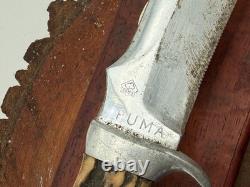 Vintage Handmade Puma 6377 White Hunter Stag Handle withsheath Solingen -809.26