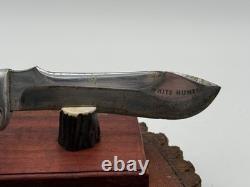 Vintage Handmade Puma 6377 White Hunter Stag Handle withsheath Solingen -809.26