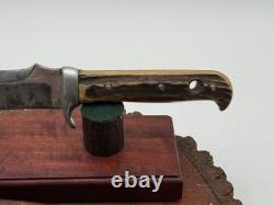 Vintage Handmade Puma 6377 White Hunter Stag Handle withsheath Solingen -809.26