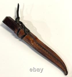 Vintage Helle Bard Knife With Leather Sheath Norway