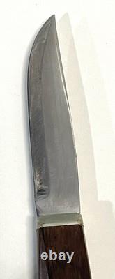 Vintage Helle Bard Knife With Leather Sheath Norway