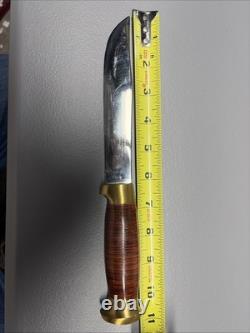 Vintage Helle Fabrikker Fixed Blade Knife 10 1/2+ High Carbon Edge Norway