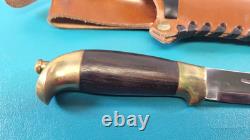 Vintage Helle Norway 18/8 High Carbon Edge Hunting Knife + Sheath Puuko TR1164