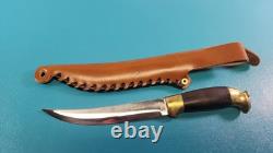 Vintage Helle Norway 18/8 High Carbon Edge Hunting Knife + Sheath Puuko TR1164