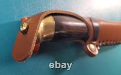 Vintage Helle Norway 18/8 High Carbon Edge Hunting Knife + Sheath Puuko TR1164