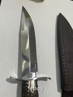 Vintage Hen & Rooster HR5008 Spain Stag Hunting Knife Fixed 6.75 Blade Knife