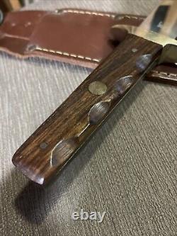 Vintage, Huge, Bowie, Cox Co, BowiSheffield Eng, Wood Handle, Orig. Sheath