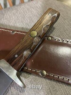 Vintage, Huge, Bowie, Cox Co, BowiSheffield Eng, Wood Handle, Orig. Sheath