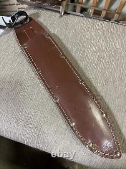 Vintage, Huge, Bowie, Cox Co, BowiSheffield Eng, Wood Handle, Orig. Sheath