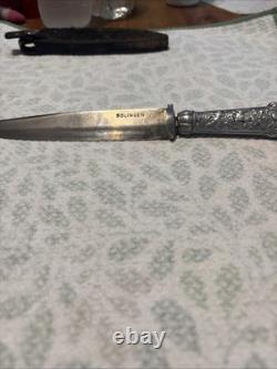 Vintage Hunting Knife Fixed Blade 10 In Made In Solengen Germany Beautiful