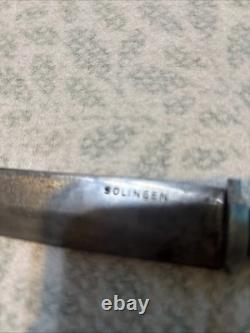 Vintage Hunting Knife Fixed Blade 10 In Made In Solengen Germany Beautiful