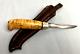 Vintage Hunting Knife J. Marttiini Made in Finland with Leather Case Signed
