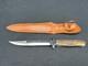 Vintage INOX Bowie Stag Fixed Blade Knife withSheath