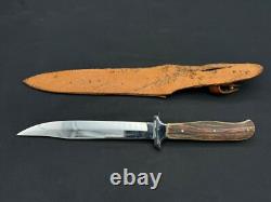 Vintage INOX Bowie Stag Fixed Blade Knife withSheath
