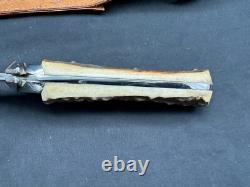 Vintage INOX Bowie Stag Fixed Blade Knife withSheath